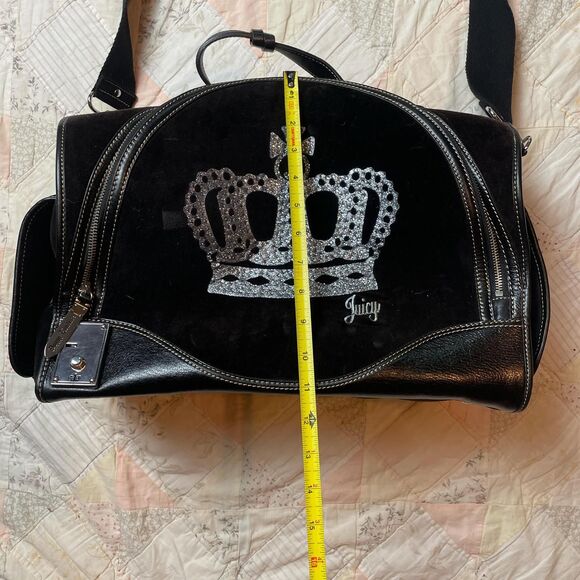 vintage y2k super rare juicy doggy couture velour dog carrier scottie crown - Picture 3 of 8